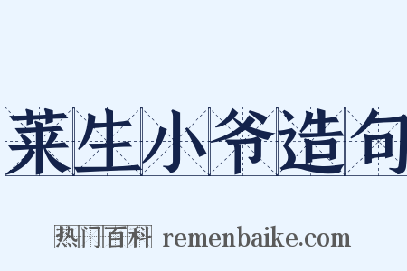 莱生小爷造句是什么意思的图片